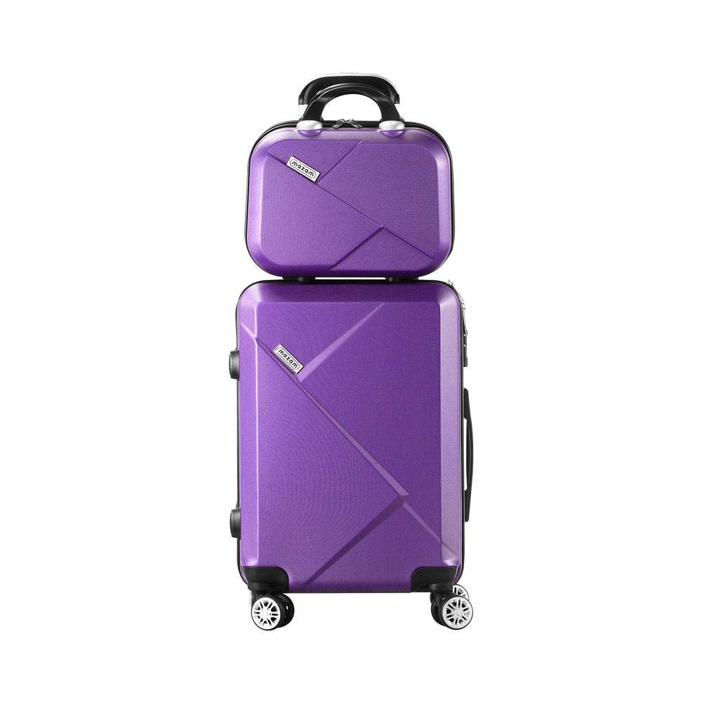 Mazam 2PCS Luggage Set TSA Lock Hard Case Purple-Luggage Sets-PEROZ Accessories
