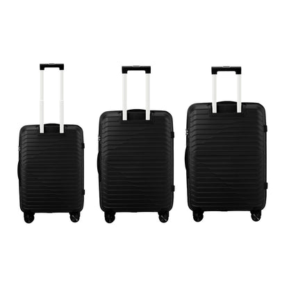 Mazam 3PCS Luggage Suitcase Set TSA Lock Black PP Case-Luggage Sets-PEROZ Accessories
