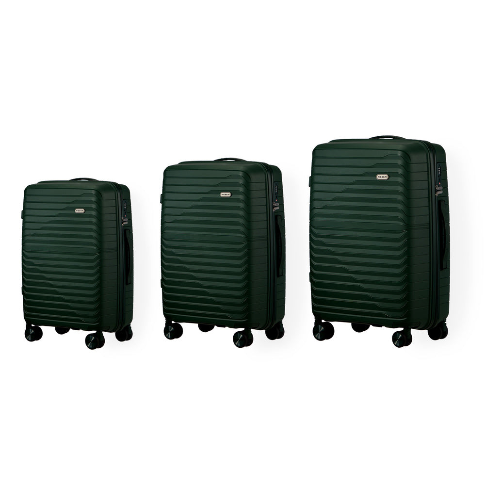 Mazam 3PCS Luggage Suitcase Set TSA Lock Green PP Case-Luggage Sets-PEROZ Accessories