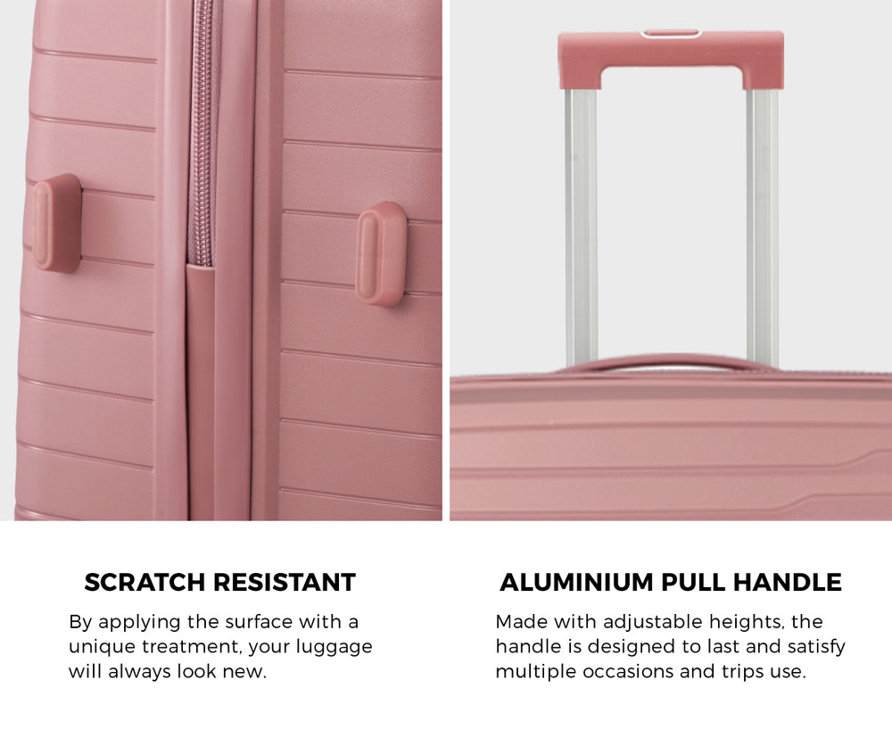 Mazam 3PCS Luggage Suitcase Set TSA Lock Pink PP Case-Luggage Sets-PEROZ Accessories