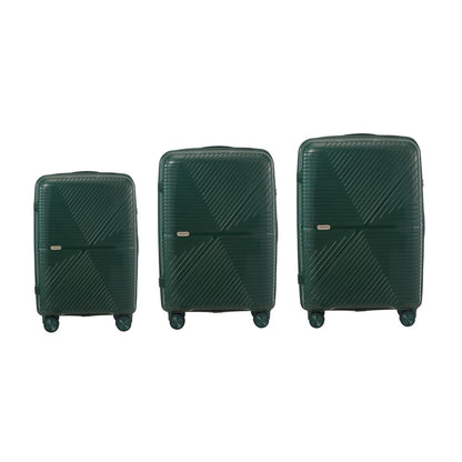 Mazam 3PCS Luggage Suitcase Set Green PP Case TSA Lock-Luggage Sets-PEROZ Accessories