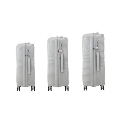 Mazam 3PCS Luggage Suitcase Set Grey PP Case TSA Lock-Luggage Sets-PEROZ Accessories