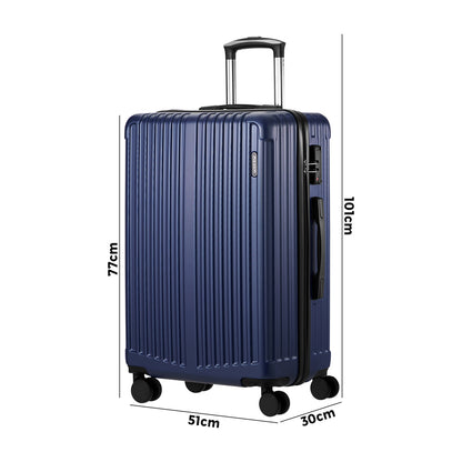 Mazam 28&quot; Luggage Set Travel TSA Lock ABS Case Navy-Luggage Sets-PEROZ Accessories