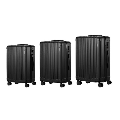 Mazam 3PCS Luggage Set Travel TSA Lock ABS Case Black-Luggage Sets-PEROZ Accessories