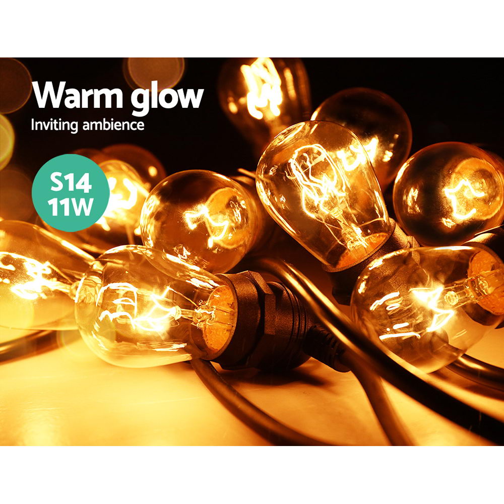 56m LED Festoon String Lights Outdoor Christmas Wedding Waterproof Garden Decor-Occasions &gt; Christmas &gt; Outdoor Decorations &amp; Lights-PEROZ Accessories