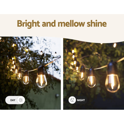 55m Festoon Lights Christmas Fairy String Lights Outdoor Party Garden Decor-Outdoor Lights-PEROZ Accessories