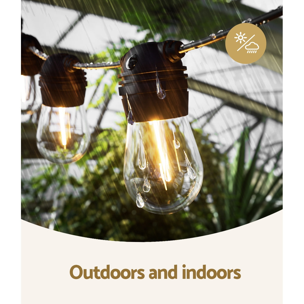 41m Solar Festoon Lights Outdoor LED String Light Christmas Party Decorations-Outdoor Lights-PEROZ Accessories