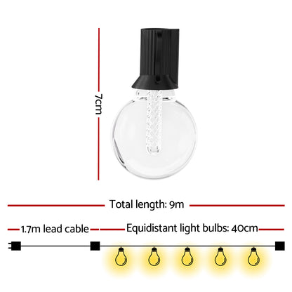 Gardeon Smart Festoon Lights Outdoor Waterproof RGB LED String Light WiFi APP-Home &amp; Garden &gt; Lighting-PEROZ Accessories