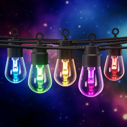 Gardeon RGB Smart Festoon Lights Outdoor LED String Lights Waterproof WiFi APP-Home &amp; Garden &gt; Lighting-PEROZ Accessories