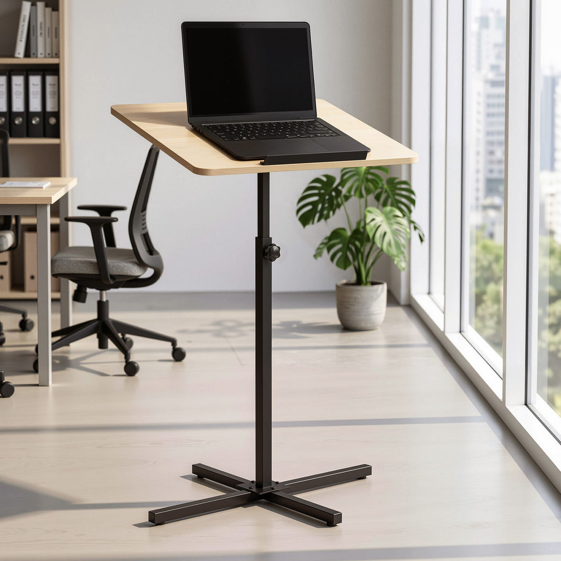 Artiss Floor Podium Stand 78-127CM Height Adjustable Portable Laptop Desk-Furniture > Office > Desks-PEROZ Accessories