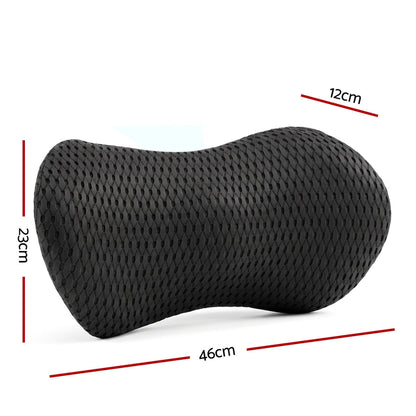 Artiss Lumbar Support Pillow for Office Chair and Car Ergonomic Memory Foam Lumbar Pillow for Lower Back, Breathable Back Support Pillow for Car Seat, Bed and Recliner