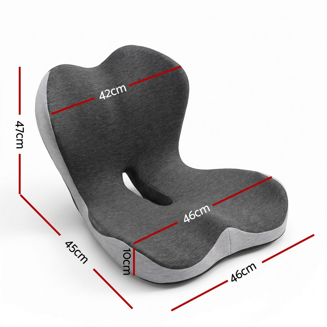 Artiss Ergonomic Seat Cushion with Lumbar Support for Office Chair, Memory Foam Coccyx and Lumbar Support Pad for Car Office Wheelchair Home-Home &amp; Garden > Decor > Cushions &amp; Throws-PEROZ Accessories