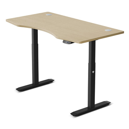 LSG Pacer M5 with Dual Motor Automatic Standing Desk 180cm in Oak/Black and Cable Management-Walking Pad-PEROZ Accessories