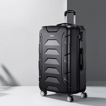Wanderlite 28 Inch Luggage with TSA Lock Spinner Travel Suitcase Carry On Hard Shell Luggage Case Black-Luggage-PEROZ Accessories