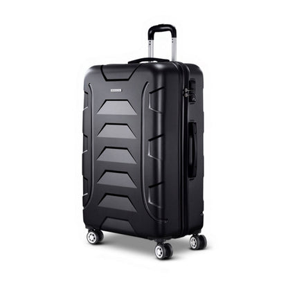 Wanderlite 28 Inch Luggage with TSA Lock Spinner Travel Suitcase Carry On Hard Shell Luggage Case Black-Luggage-PEROZ Accessories