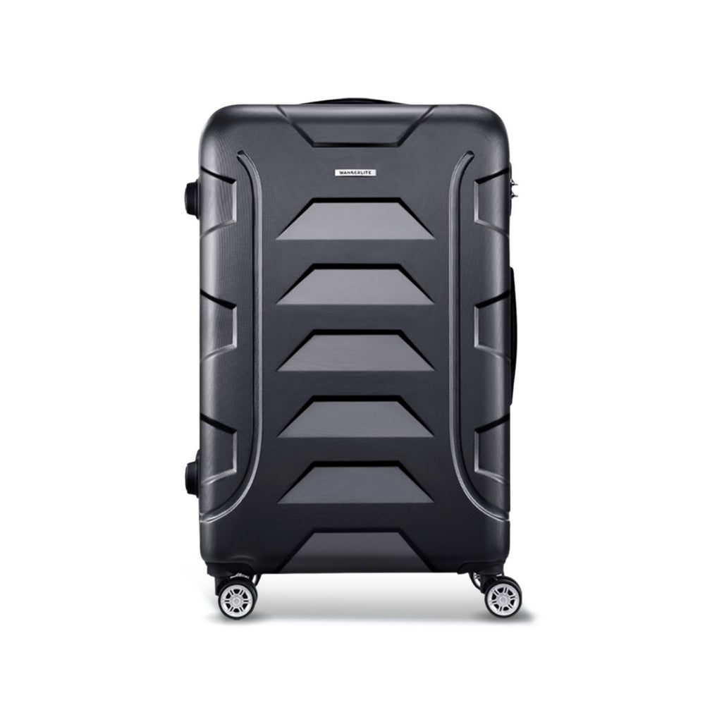 Wanderlite 28 Inch Luggage with TSA Lock Spinner Travel Suitcase Carry On Hard Shell Luggage Case Black-Luggage-PEROZ Accessories