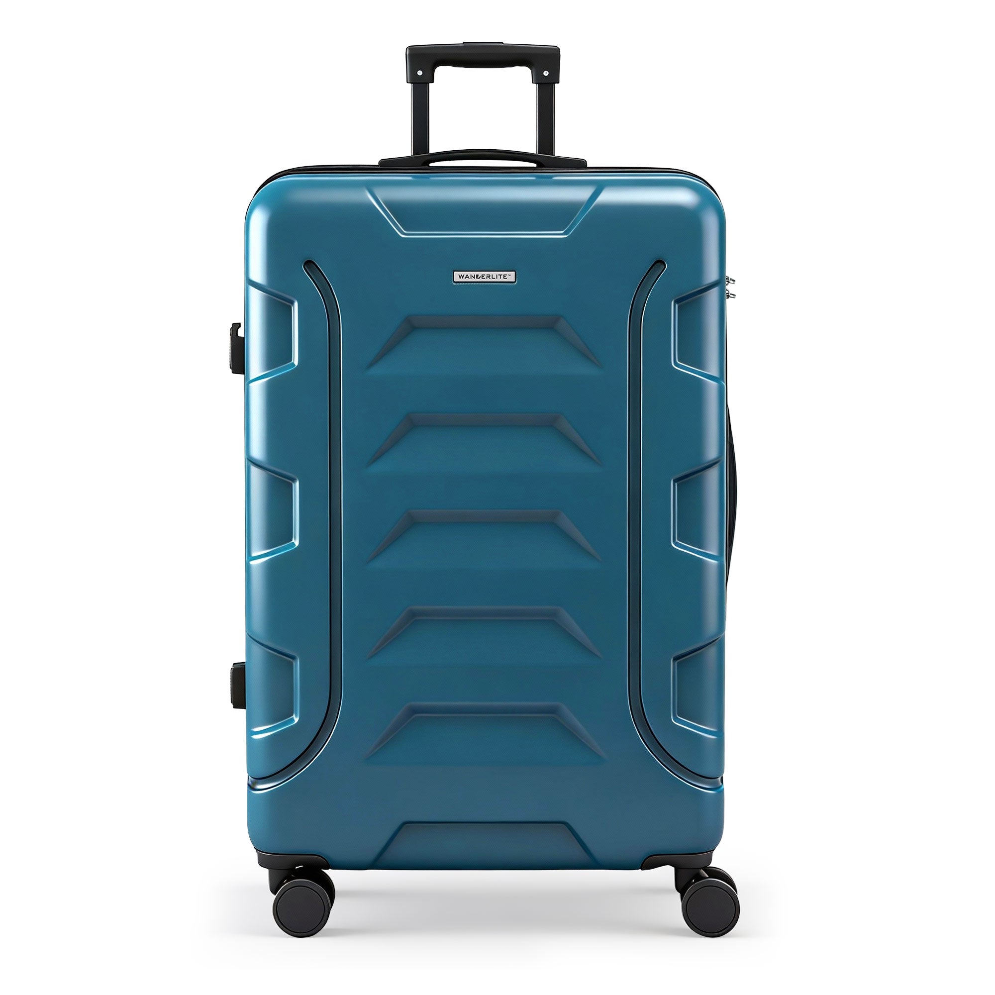 Wanderlite 28" Luggage Suitcase Trolley Travel TSA Lightweight Hard Case Teal-Home &amp; Garden > Travel > Suitcases-PEROZ Accessories