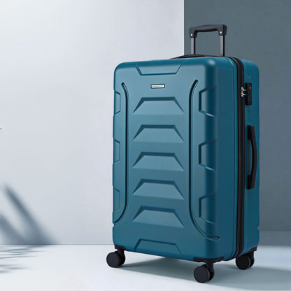 Wanderlite 28" Luggage Suitcase Trolley Travel TSA Lightweight Hard Case Teal-Home &amp; Garden > Travel > Suitcases-PEROZ Accessories