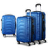 Wanderlite 3pc Luggage Trolley Travel Suitcase Set TSA Hard Shell Case Strap Blue-Luggage-PEROZ Accessories