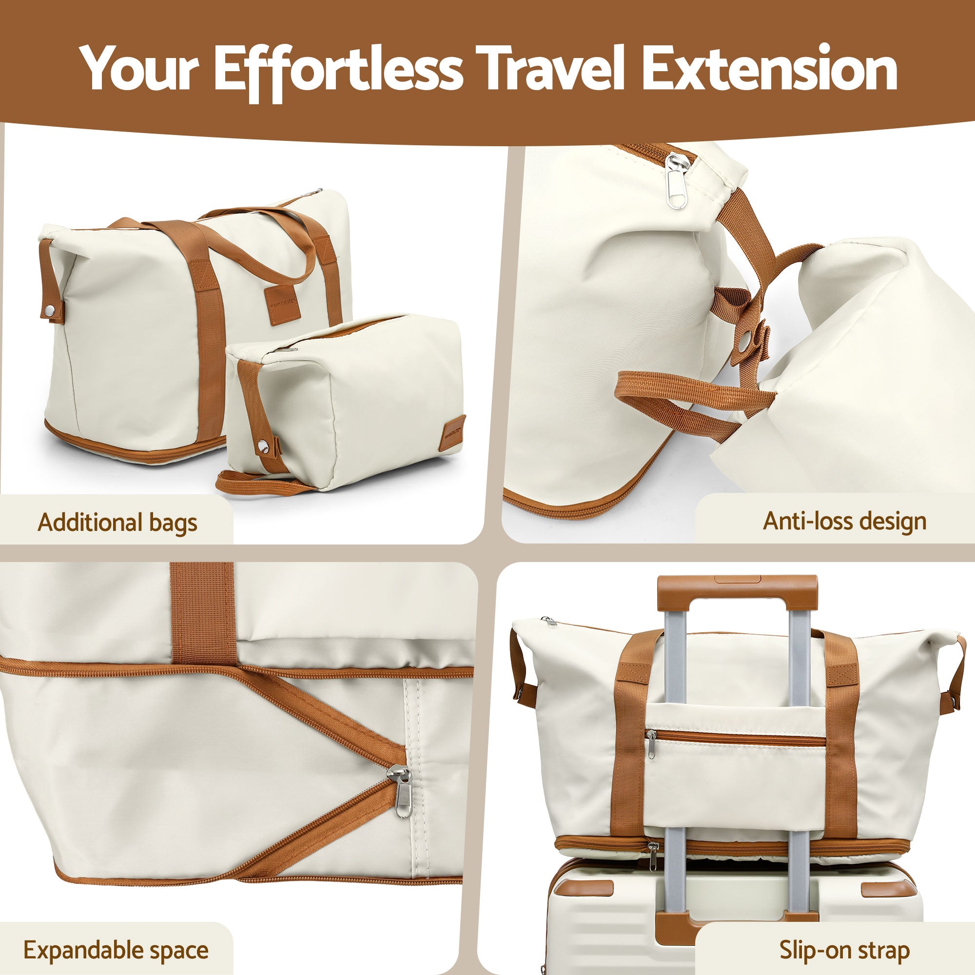 Wanderlite 5pcs Luggage Suitcase Set Trolley Travel TSA Lightweight Hard Case-Home &amp; Garden > Travel > Suitcases-PEROZ Accessories