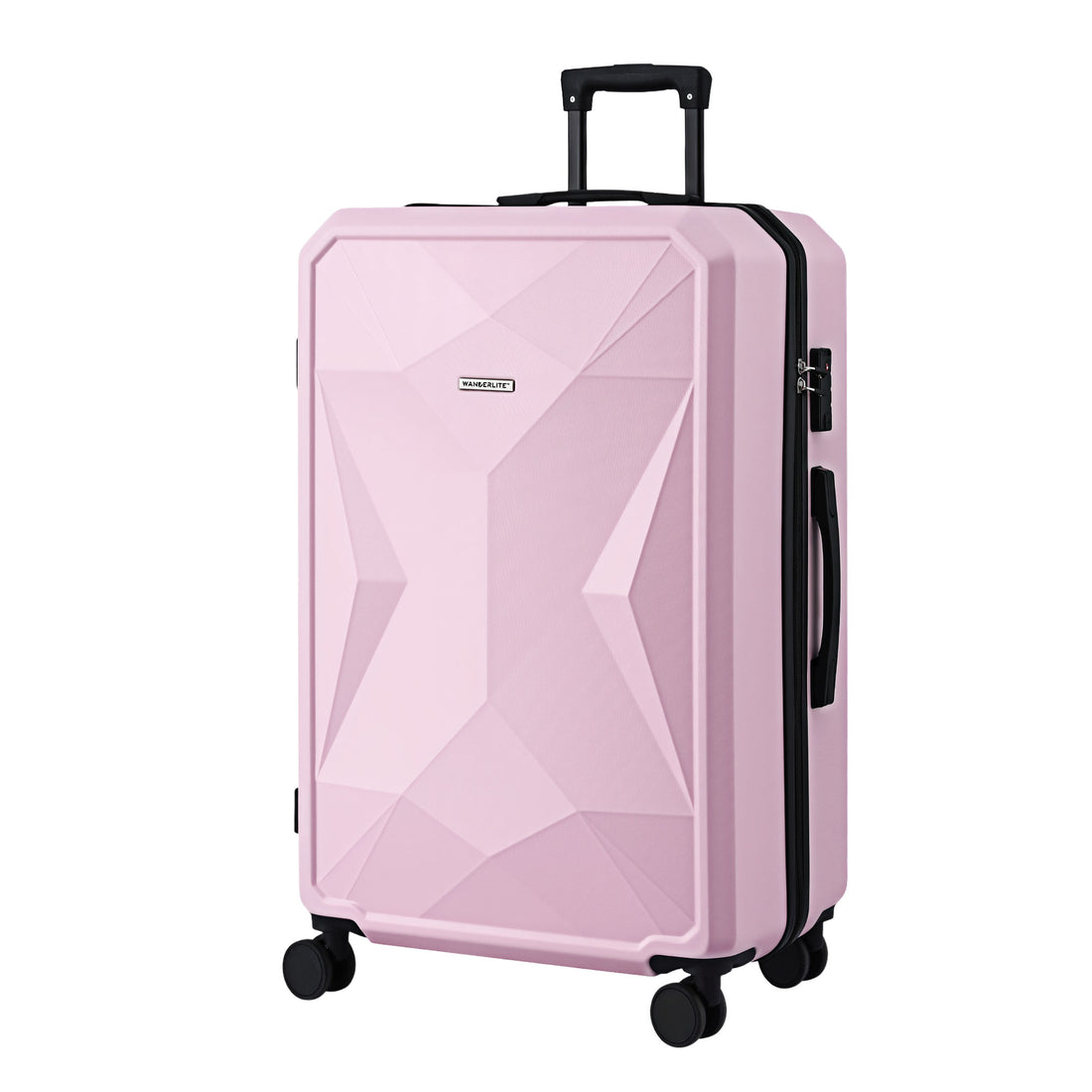 Wanderlite 28" Luggage Suitcase Trolley Travel Lightweight TSA Hardshell Pink-Home &amp; Garden > Travel > Suitcases-PEROZ Accessories