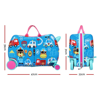 Wanderlite 17&quot; Kids Ride On Luggage Children Suitcase Trolley Travel Car-Baby &amp; Kids &gt; Ride On Cars, Go-karts &amp; Bikes &gt; Ride On Cars-PEROZ Accessories