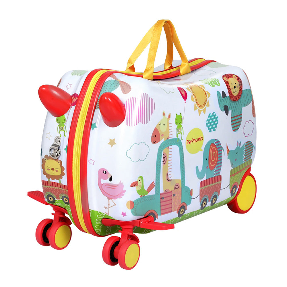 Wanderlite 17&quot; Kids Ride On Luggage Children Suitcase Trolley Travel Zoo-Home &amp; Garden &gt; Travel &gt; Suitcases-PEROZ Accessories