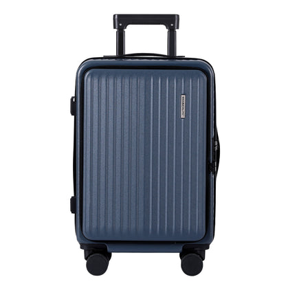 Wanderlite 20" Luggage Suitcase Front Pocket Travel Carry On Dual TSA Navy-Home &amp; Garden > Travel > Suitcases-PEROZ Accessories