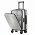Wanderlite 20" Luggage Suitcase Front Pocket Travel Carry On Dual TSA Silver-Home & Garden > Travel > Suitcases-PEROZ Accessories