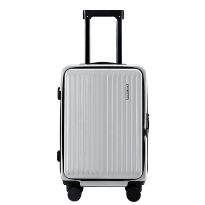 Wanderlite 20" Luggage Suitcase Front Pocket Travel Carry On Dual TSA Silver-Home &amp; Garden > Travel > Suitcases-PEROZ Accessories