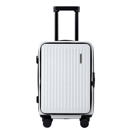 Wanderlite 20" Luggage Suitcase Front Pocket Travel Carry On Dual TSA White-Home &amp; Garden > Travel > Suitcases-PEROZ Accessories