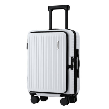 Wanderlite 20&quot; Luggage Suitcase Front Pocket Travel Carry On Dual TSA White-Home &amp; Garden &gt; Travel &gt; Suitcases-PEROZ Accessories