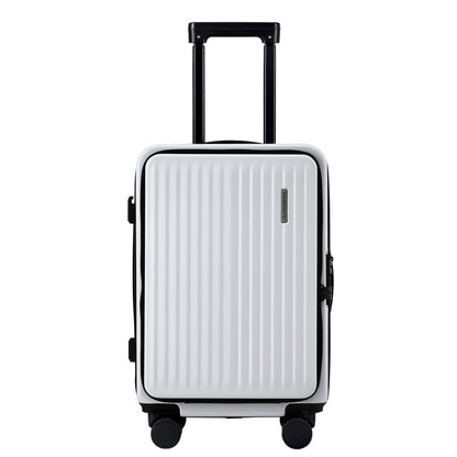 Wanderlite 20&quot; Luggage Suitcase Front Pocket Travel Carry On Dual TSA White-Home &amp; Garden &gt; Travel &gt; Suitcases-PEROZ Accessories