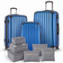 Wanderlite 3pcs LuggageTrolley Set Travel Suitcase Storage Organiser Carry On Hard Case TSA Lightweight Blue-Luggage-PEROZ Accessories