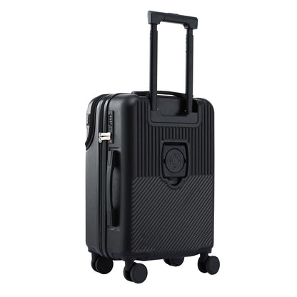Wanderlite 20" Luggage Suitcase Front Pocket Travel Carry On TSA Black-Home &amp; Garden > Travel > Suitcases-PEROZ Accessories
