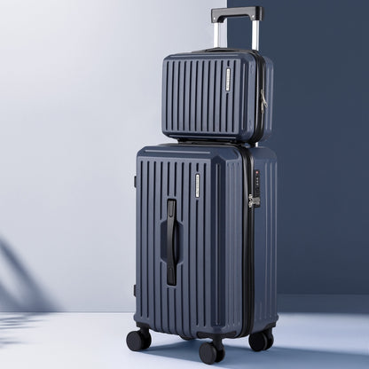 Wanderlite 2pcs Trunk Luggage Suitcase Travel Carry On TSA Lock 12&quot; 20&quot; Navy-Home &amp; Garden &gt; Travel &gt; Suitcases-PEROZ Accessories