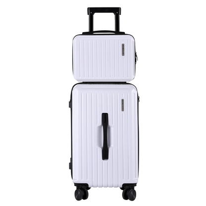 Wanderlite 2pcs Trunk Luggage Suitcase Travel Carry On TSA Lock 12" 20" White-Home &amp; Garden > Travel > Suitcases-PEROZ Accessories