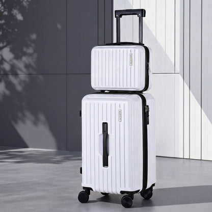 Wanderlite 2pcs Trunk Luggage Suitcase Travel Carry On TSA Lock 12" 20" White-Home &amp; Garden > Travel > Suitcases-PEROZ Accessories