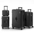 Wanderlite 4pcs Trunk Luggage Suitcase Set Travel Carry On TSA Lock Black-Home & Garden > Travel > Suitcases-PEROZ Accessories