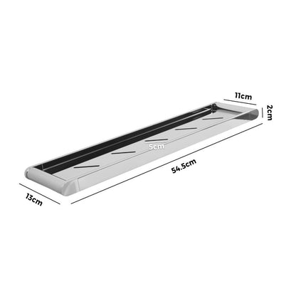 Bathroom Shower Shelf Rack Metal Wall Mounted Storage Shelving DIY Chrome-Bathroom Metal Shelf-PEROZ Accessories