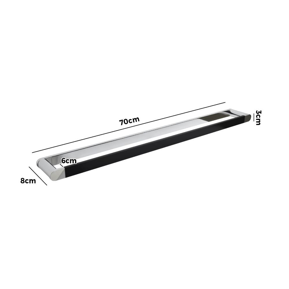 Single Towel Rail 70cm Rack Bar Bathroom Accessories Holder Chrome TB700-Bathroom Bar-PEROZ Accessories