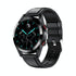 Leather Strap Amoled Smart Watch With Heart Rate And Blood Pressure Monitoring - Black-Smart Watches-PEROZ Accessories