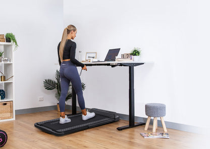 Lifespan Fitness V-FOLD Treadmill with ErgoDesk Automatic Standing Desk 1800mm in White/Black-Walking Pad-PEROZ Accessories