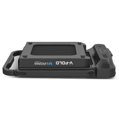 Lifespan Fitness V-FOLD Treadmill with ErgoDesk Automatic Standing Desk 1800mm in White/Black-Walking Pad-PEROZ Accessories