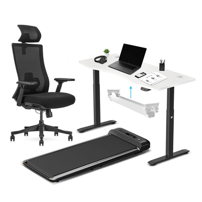 Lifespan Fitness WalkingPad M2 + ErgoDesk 1500mm White + Cable Management + DM9 Chair-Walking Pad-PEROZ Accessories