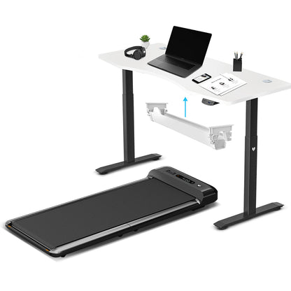 Lifespan Fitness WalkingPad M2 Treadmill with ErgoDesk Automatic White Standing Desk 1500mm + Cable Management Tray-Walking Pad-PEROZ Accessories