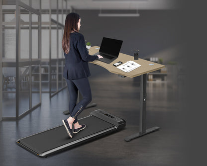 Lifespan Fitness Walkingpad M2 Treadmill with Dual Motor Automatic Standing Desk 150cm in Oak/Black-Walking Pad-PEROZ Accessories