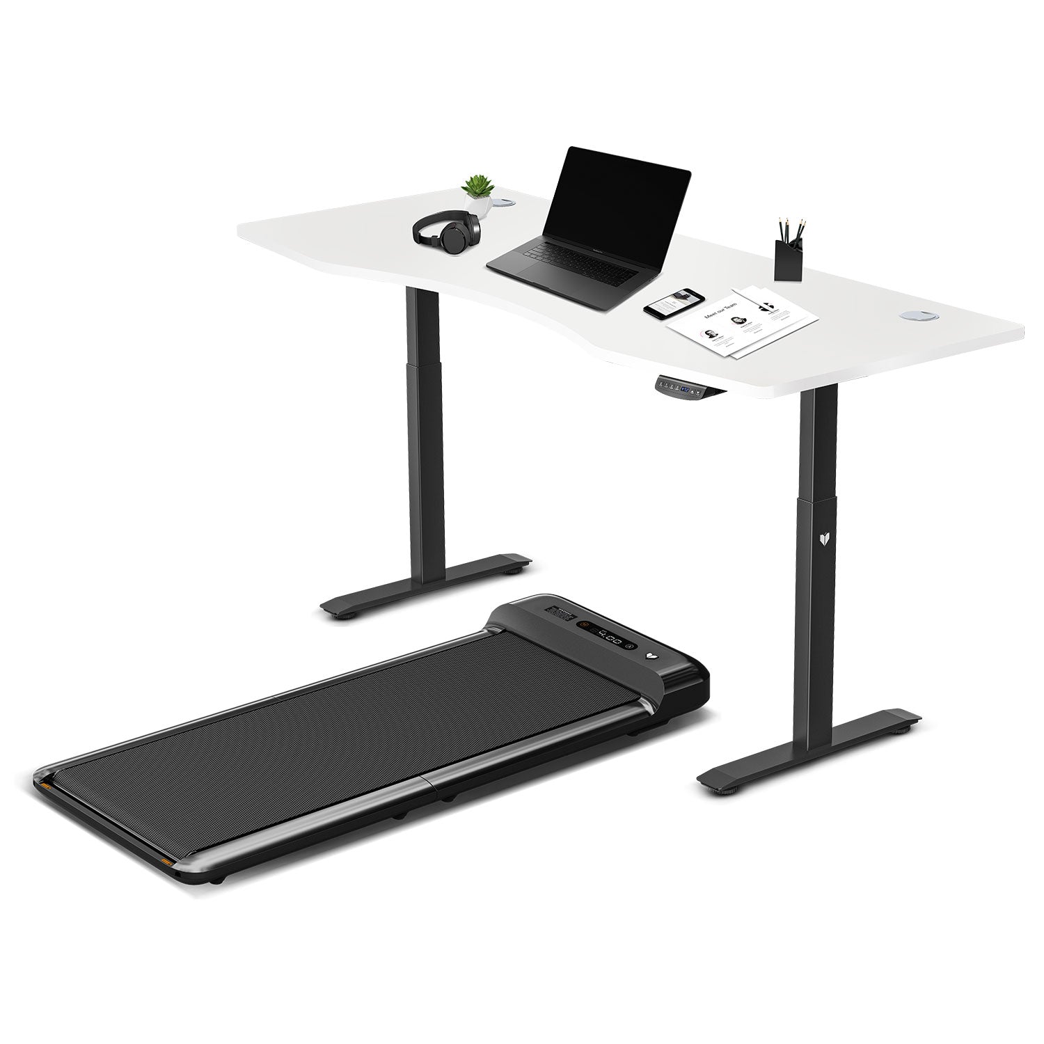 Lifespan Fitness Walkingpad M2 Treadmill with Dual Motor Automatic Standing Desk 180cm in White/Black-Walking Pad-PEROZ Accessories