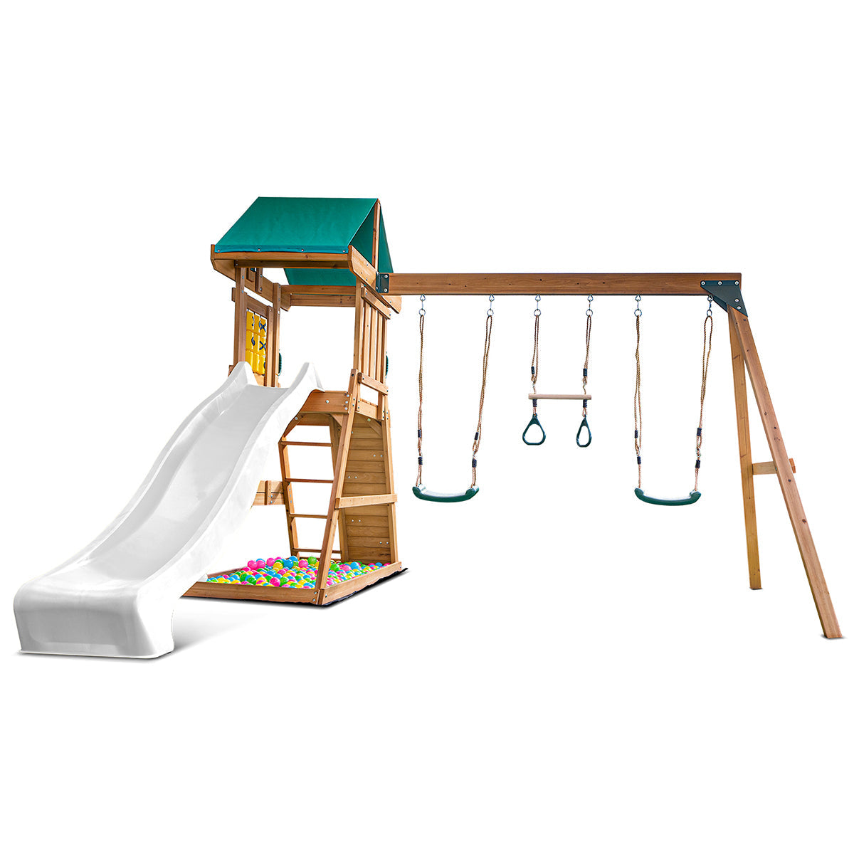 Lifespan Kids Birmingham Swing Set &amp; Play Centre with 2.2m Slide (White)-Baby &amp; Kids > Baby &amp; Kid&