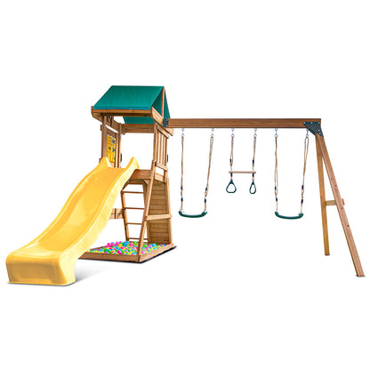Lifespan Kids Birmingham Swing Set &amp; Play Centre with 2.2m Slide (Yellow)-Baby &amp; Kids > Baby &amp; Kid&